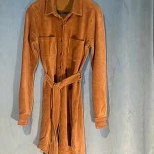 Z Supply Tan Long Sleeve Dress